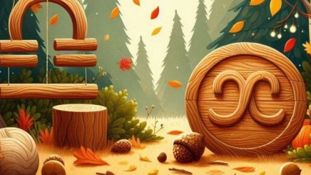 Immagine autunnale con simbolo Bilancia e Pesci &copy; Image Creator in Bing