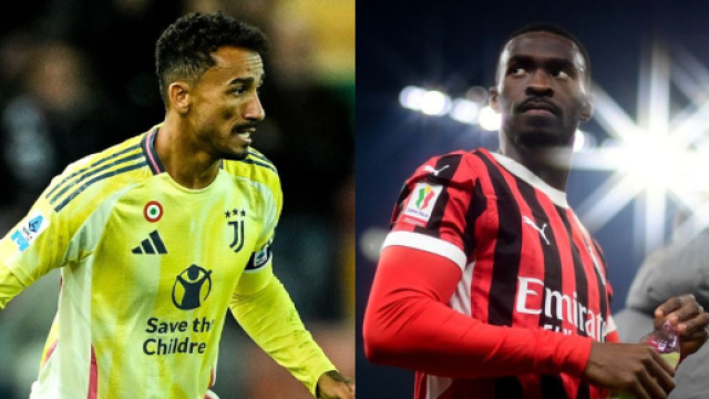 Danilo, difensore della Juventus. Foto &copy; Juventus FC. Fikayo Tomori, difensore del Milan. Foto &copy; X/Tomori