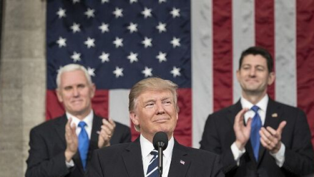 Donald Trump durante il suo discorso al Congresso degli Stati Uniti il 28 febbraio 2017 &copy; Wikimedia Commons.