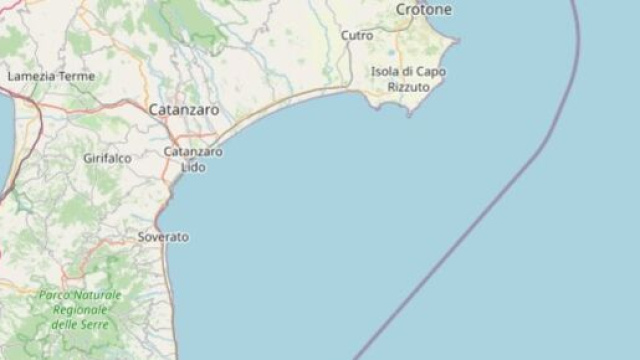 La regione Calabria colpita dal terremoto - &copy; Ingv.It