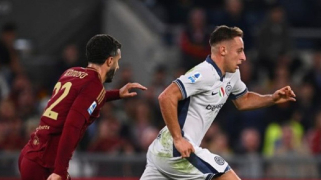 Davide Frattesi in partita contro la Roma - Foto &copy; Profilo Instagram Frattesi