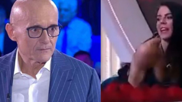 Shaila Gatta rimproverata da Signorini (&copy;Grande Fratello/Mediaset).