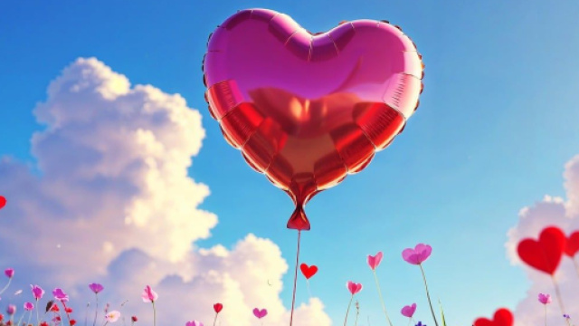 Un palloncino a forma di cuore &copy; Pixabay