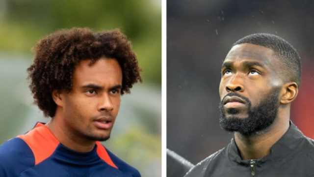 Joshua Zirkzee, attaccante del Manchester United. Foto &copy; Manchester United. Fikayo Tomori, difensore del Milan. Foto &copy; X/Tomori