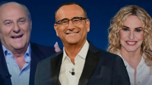 Gerry Scotti, Carlo Conti e Antonella Clerici &copy; Instagram