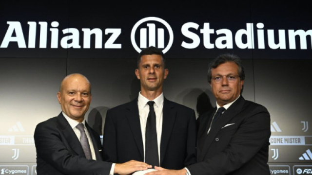Maurizio Scanavino, Thiago Motta e Cristiano Giuntoli &copy; Juventus FC