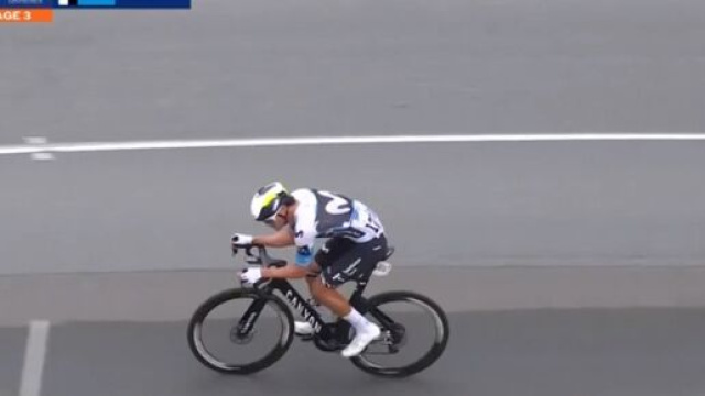 L'attacco di Javier Romo al Tour Down Under - &copy; Screenshot Eurosport