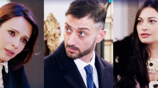 Elena, Gagliotti e sua moglie, screenshot &copy; Un posto al sole.