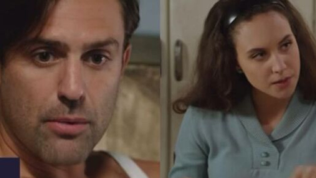 In foto Enrico e Agata de Il Paradiso delle signore, screenshot &copy; Rai 1.