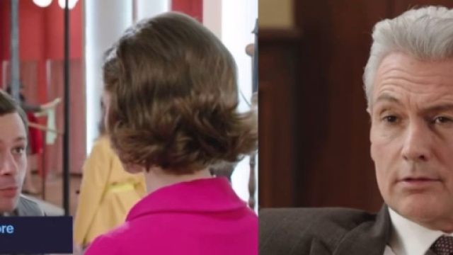 In foto Clara, Alfredo e Umberto de Il Paradiso delle signore, screenshot &copy; Rai 1.