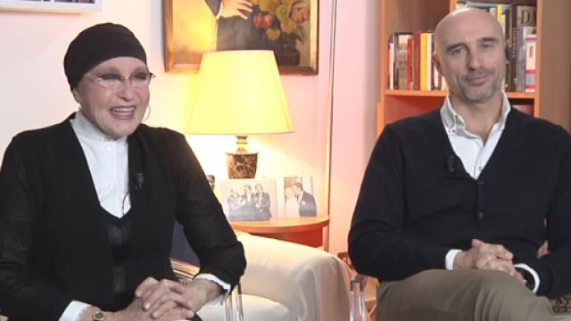 Eleonora Giorgi e Andrea Rizzoli (&copy; Verissimo/Mediaset).