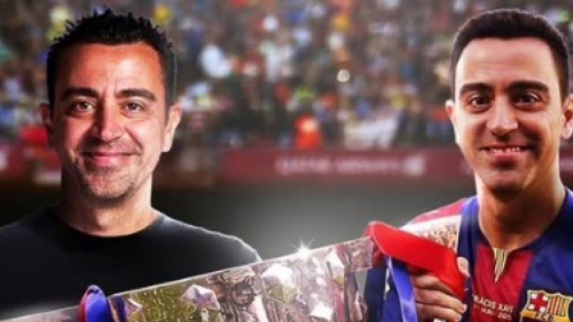 Xavi Hernandez da giocatore e da allenatore &copy; Instagram