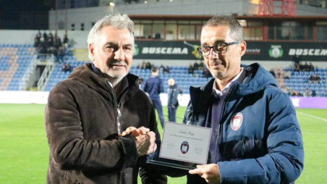 Gianni Vrenna ed Emilio Longo, presidente e tecnico del Crotone - &copy; Facebook / FcCrotone