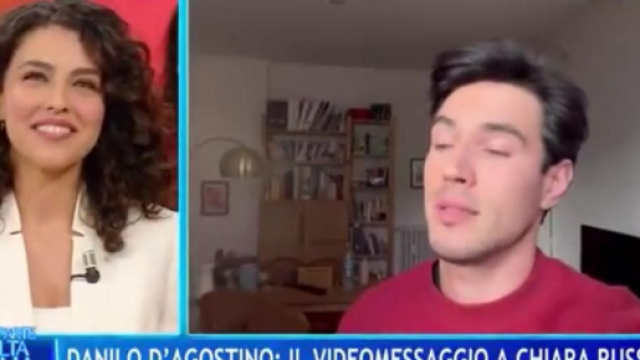 In foto Chiara Russo e Danilo D'Agostino screenshot &copy; Rai 1.