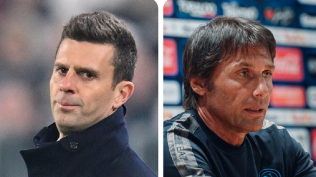 Thiago Motta a Antonio Conte &copy; screenshot Sky Sport / SSC Napoli