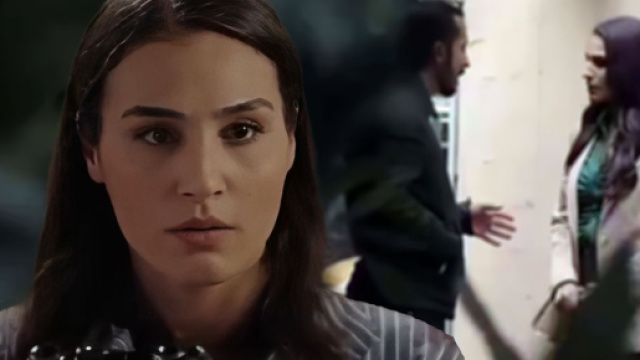 Yeşim Denizeren (Asena Girişken), sullo sfondo assieme al borseggiatore &copy; Aldatmak (Tradimento)