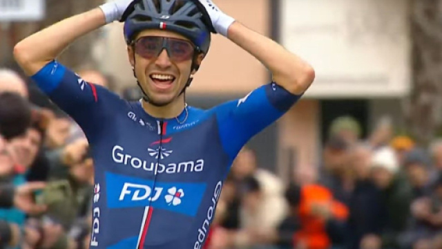 Lenny Martinez vincitore al Trofeo Laigueglia - &copy; Screenshot Rai.