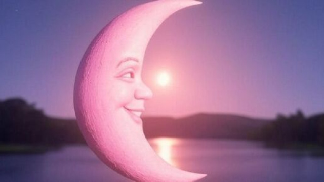 Luna rosa che ride &copy; Grok AI X