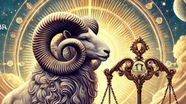 Segni dell'oroscopo dell'Ariete e della Bilancia &copy; Ai Dall-E