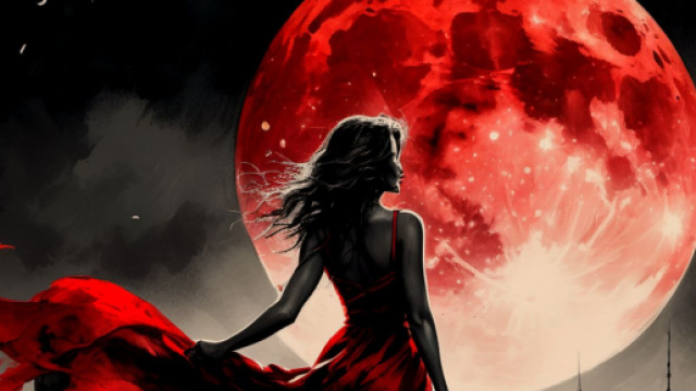 Luna in Cancro con donna in rosso - &copy; Pixabay