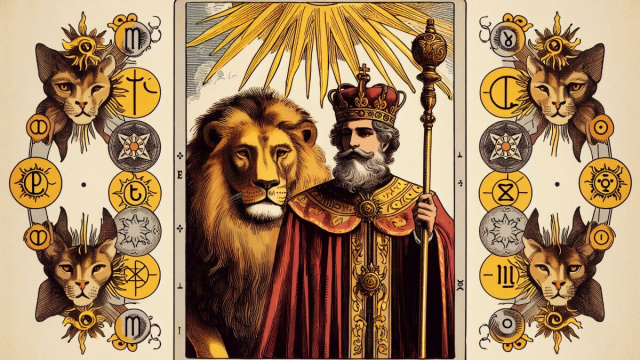 Interpretazione artistica dell'Imperatore legata al Leone &copy; Immagine creata con Dall-E