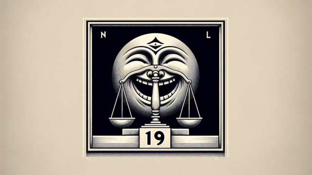 Numero 19 della Smorfia napoletana, 'a risata. &copy; Immagine creata con Dall-E