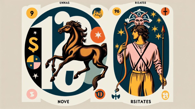 Numero 19 della Smorfia napoletana, la risata per il Sagittario. &copy; Immagine creata con Dall-E