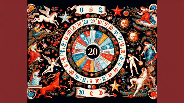 Numero 20 della Smorfia napoletana, 'a festa, per il segno del Toro. &copy; Immagine creata con Dall-E