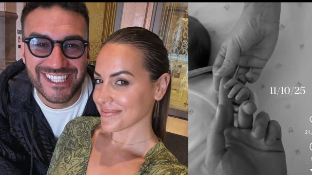 Lorenzo Riccardi, Claudia Dionigi e il figlio Leonardo Maria &copy; Instagram.