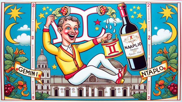Numero 45 della Smorfia napoletana, 'o vino bbuono. &copy; Immagine creata con Dall-E