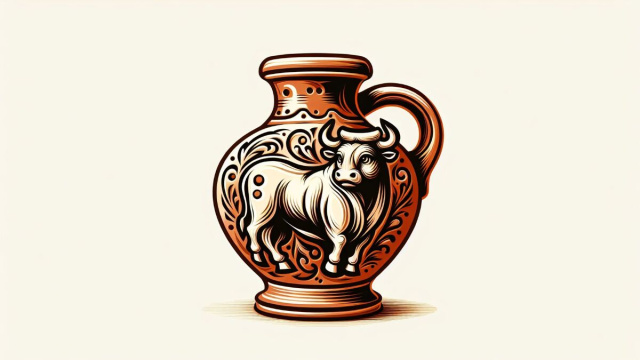 Numero 7 della Smorfia napoletana, 'o vasetto, per il Toro. &copy; Immagine creata con Dall-E