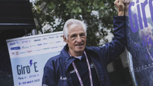 Francesco Moser in occasione del Giro E &copy; Facebook
