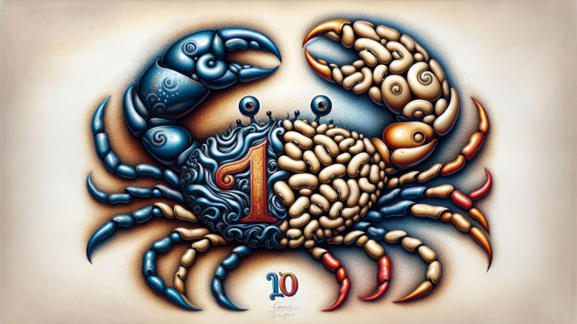 Numero 10 della Smorfia napoletana, Cancro e fagioli. &copy; Immagine creata con Dall-E