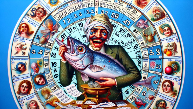 Numero 19 della Smorfia napoletana, 'a resata per il segno dei Pesci. &copy; Immagine creata con Dall-E