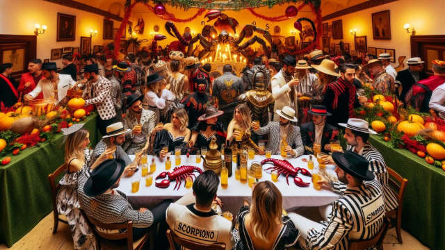 Numero 20 della Smorfia napoletana, 'a festa per lo Scorpione. &copy; Immagine creata con Dall-E