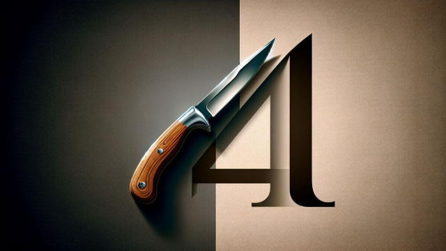 Numero 41 della Smorfia napoletana, 'o curtiello per l'Acquario. &copy; Immagine creata con Dall-E