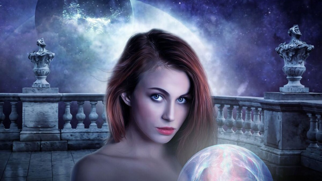 Un'avvenente maga all'interno di un mondo fantasy &copy; Pixabay.