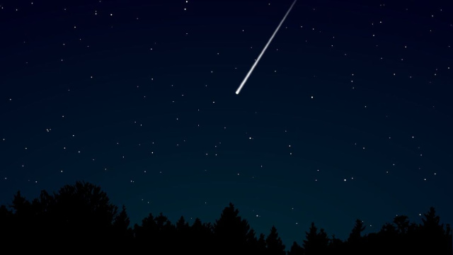 Cielo stellato con stella cadente &copy; Pixabay