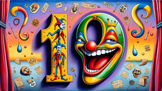 Numero 19 della Smorfia napoletana, 'a resata. &copy; Immagine creata con Dall-E