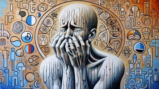 Numero 65 della Smorfia napoletana, o chianto. &copy; Immagine creata con Dall-E