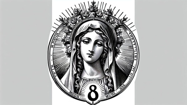 Numero 8 della Smorfia napoletana, 'a Maronna. &copy; Immagine creata con Dall-E