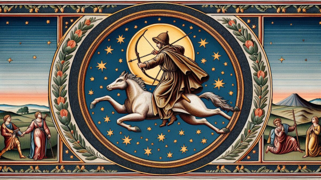 Numero 61 della Smorfia napoletana, il cacciatore per il segno Vergine. &copy; Immagine creata con Dall-E