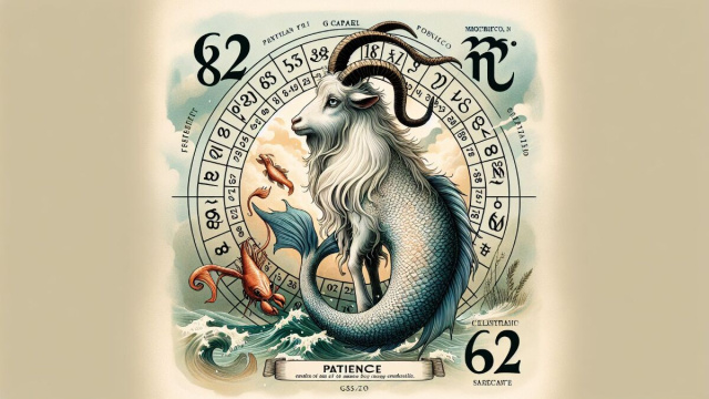 Numero 62 della Smorfia napoletana, 'o muorto acciso, per il Capricorno. &copy; Immagine creata con Dall-E.