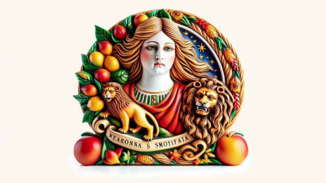 Numero 8 della Smorfia napoletana, 'a Maronna per il Leone. &copy; Immagine creata con Dall-E