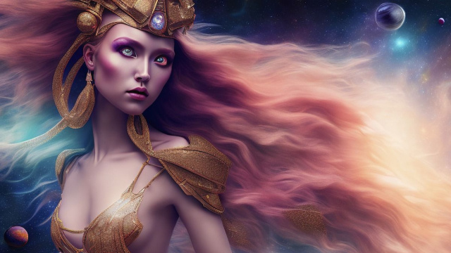 Dea con i capelli lunghi &copy; Immagine Pixabay.