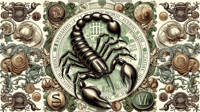 Numero 46 della Smorfia napoletana, il denaro per lo Scorpione. &copy; Immagine creata con Dall-E