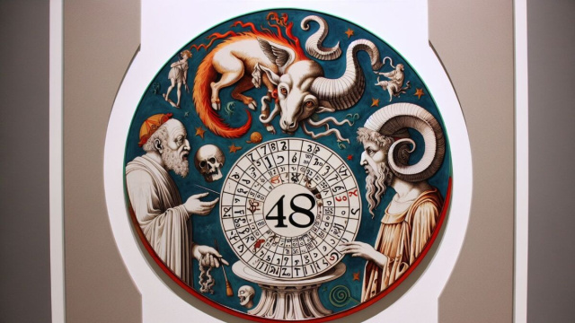 Numero 48 della Smorfia napoletana, il morto che parla. &copy; Immagine creata con Dall-E