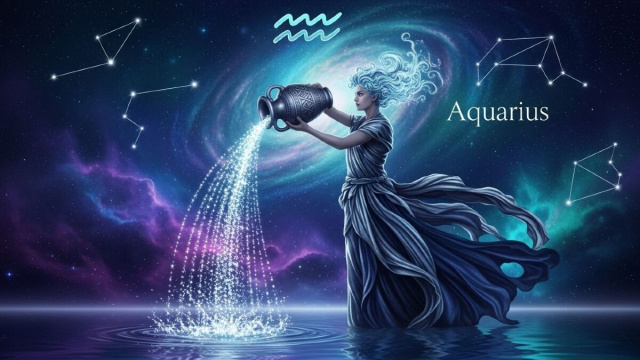 Segno zodiacale dell'Acquario - immagine creata con &copy; Whisk AI.