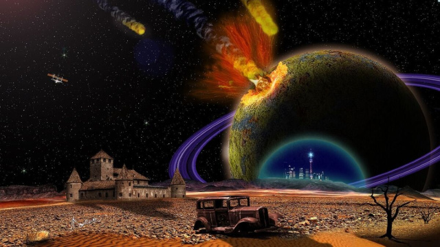 Un pianeta immaginario viene colpito da meteoriti vicino alla Terra &copy; Pixabay.