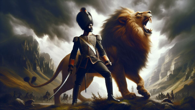 Numero 12 della Smorfia napoletana, il soldato per il Leone. &copy; Immagine creata con Dall-E